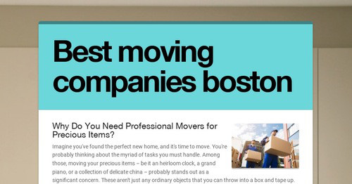 Best moving companies boston | Smore Newsletters