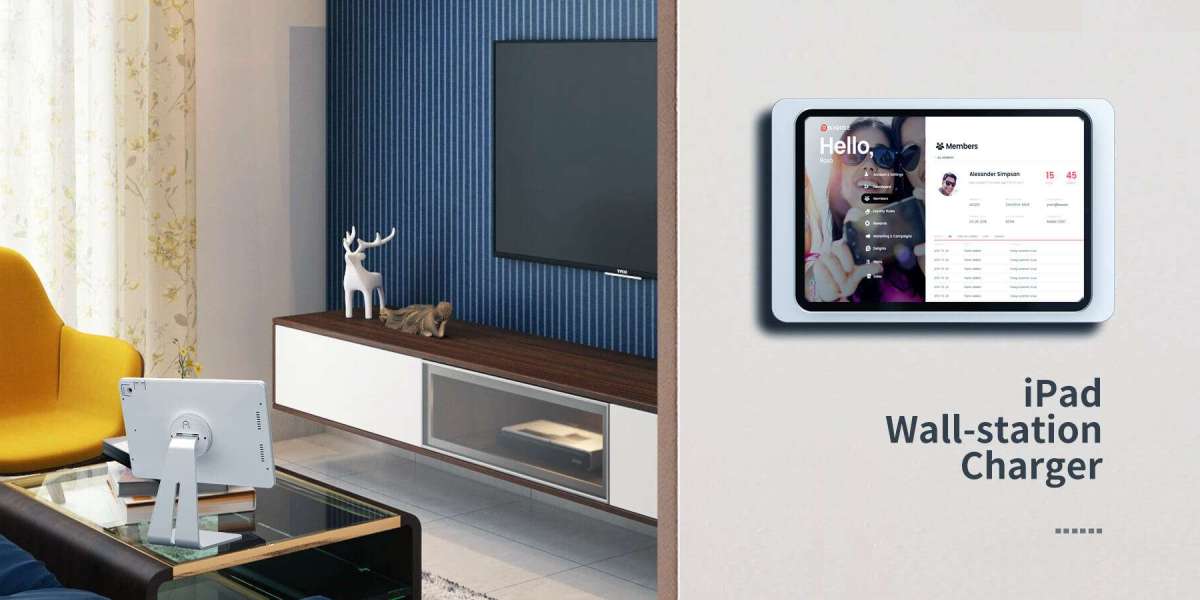iPad magnetic wall mount with wireless charging